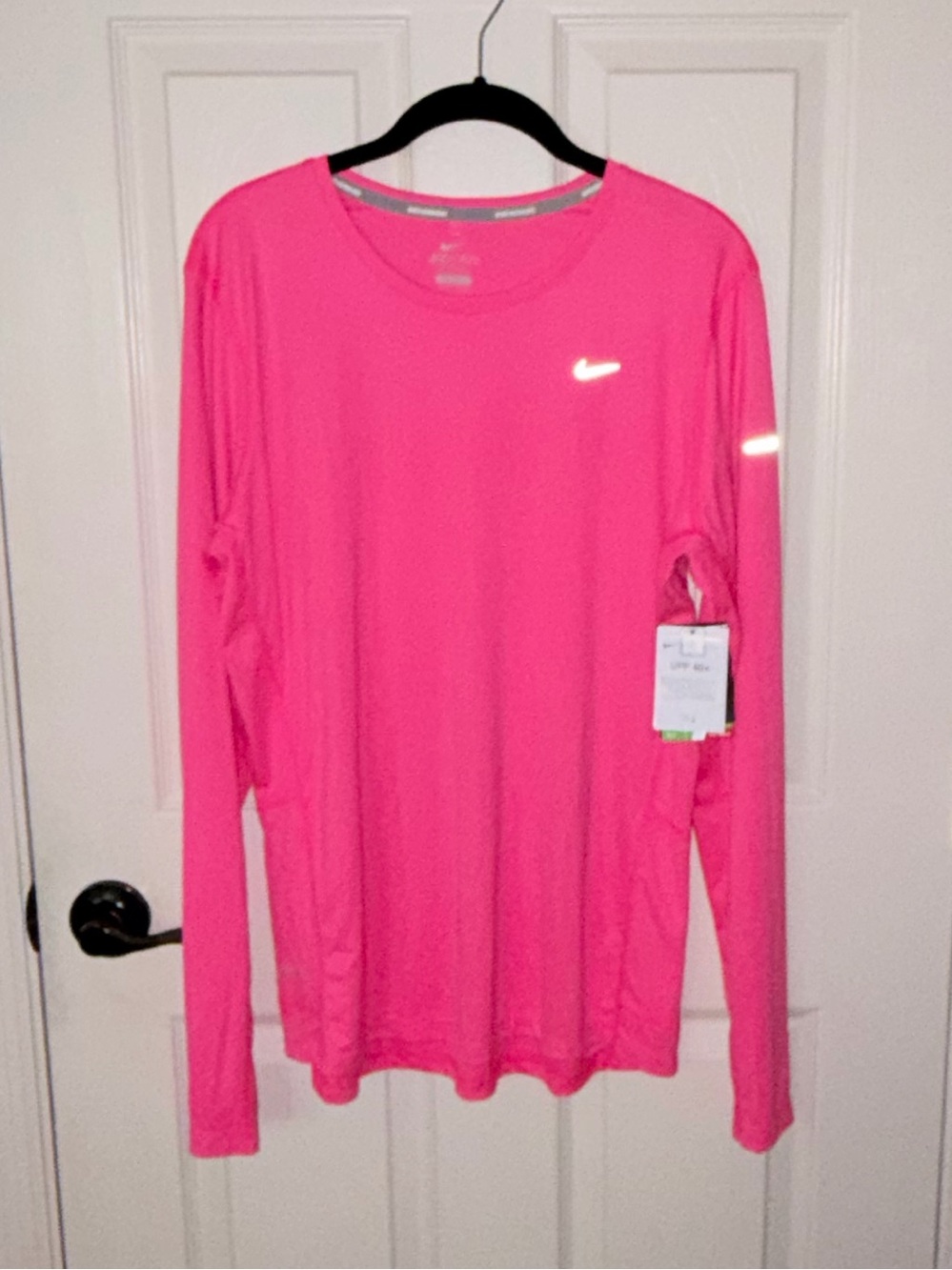 Nike Pink Long Sleeve UPF 40+ Athletic Running Top